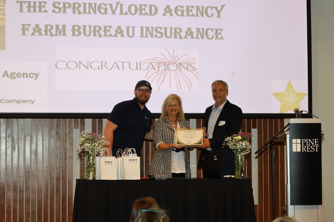 Brent accepting award