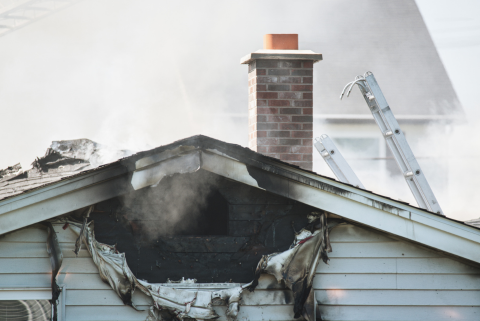 house after fire